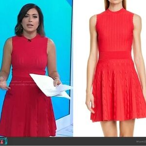 Ted Baker London Kamylia scallop knit skater dress Ted size 5; BNWT